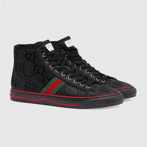 gucci trainers men's high top|black Gucci high top men's.